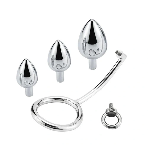 Stainless 4663 Anal Set Ring Cock Steel Hook with DiscreetChoice 0201
